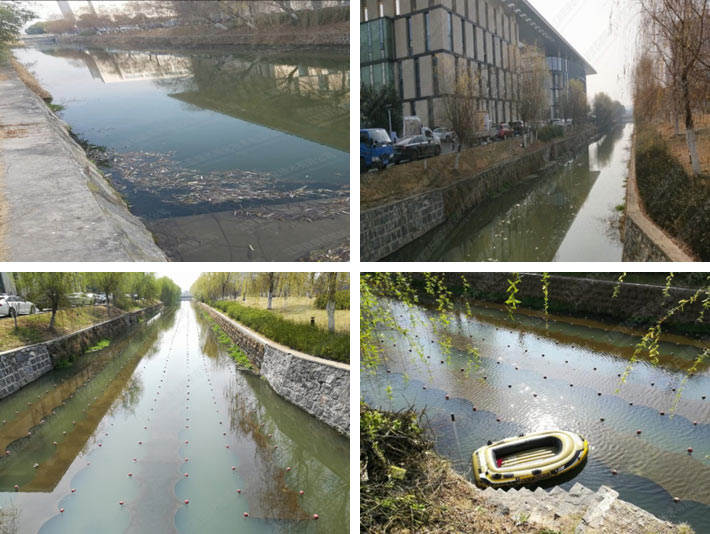 硬質(zhì)岸坡河道消除黑臭-安徽省淮南市市政府西側河